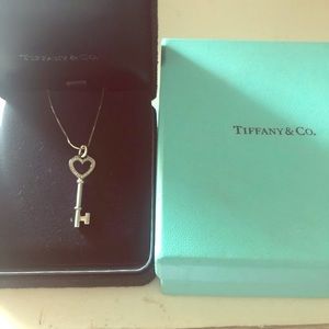 Tiffany & Co. Diamond Key Necklace 18k